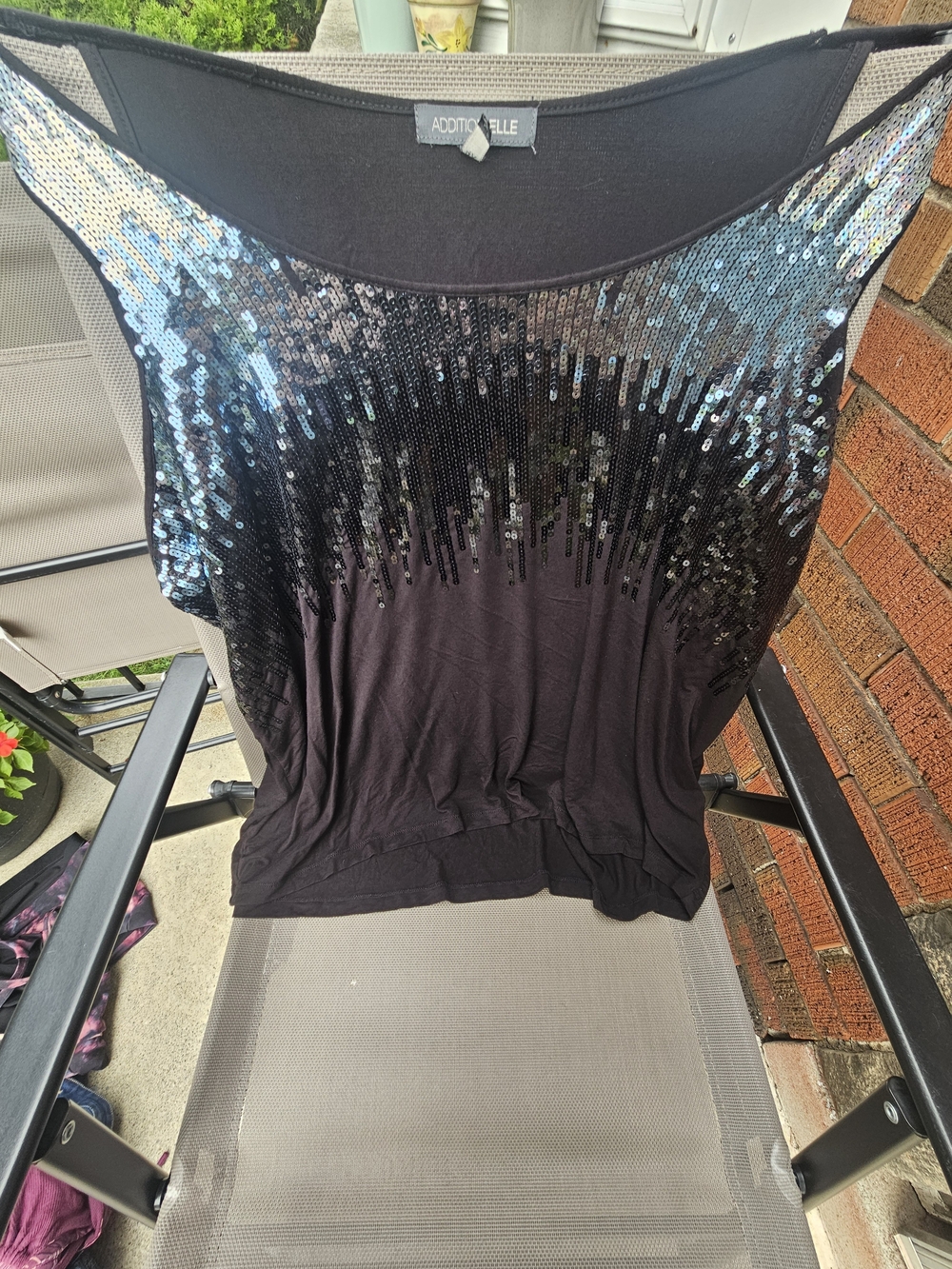 Addition Elle Black Sequin Tank - Picture 1 of 4